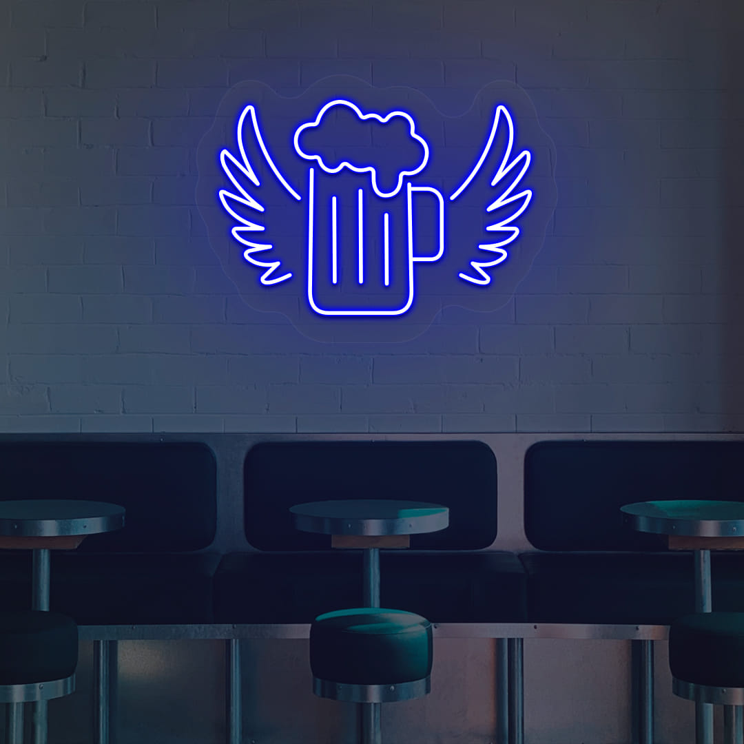 Beer Mug with Wings Neon Sign - Image 6