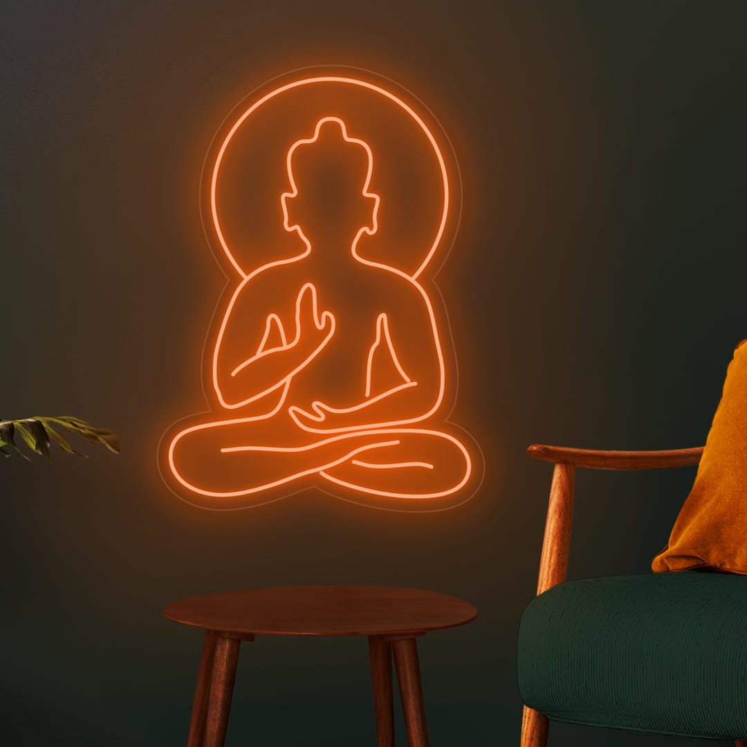 Chanting Buddha Neon Sign