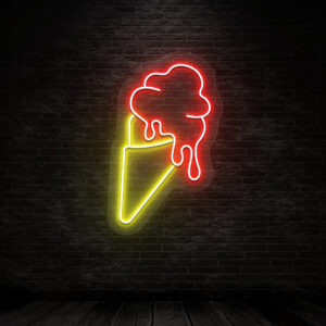 Ice Cream Cone Neon Sign