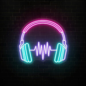 Music Headphone Neon Sign