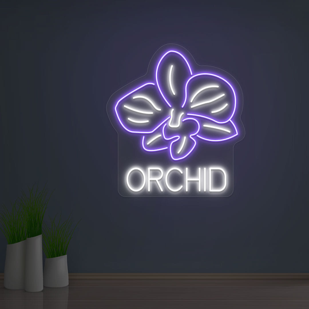 Orchid Flower Neon Sign