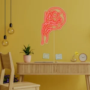 Smoking Skull Neon Sign