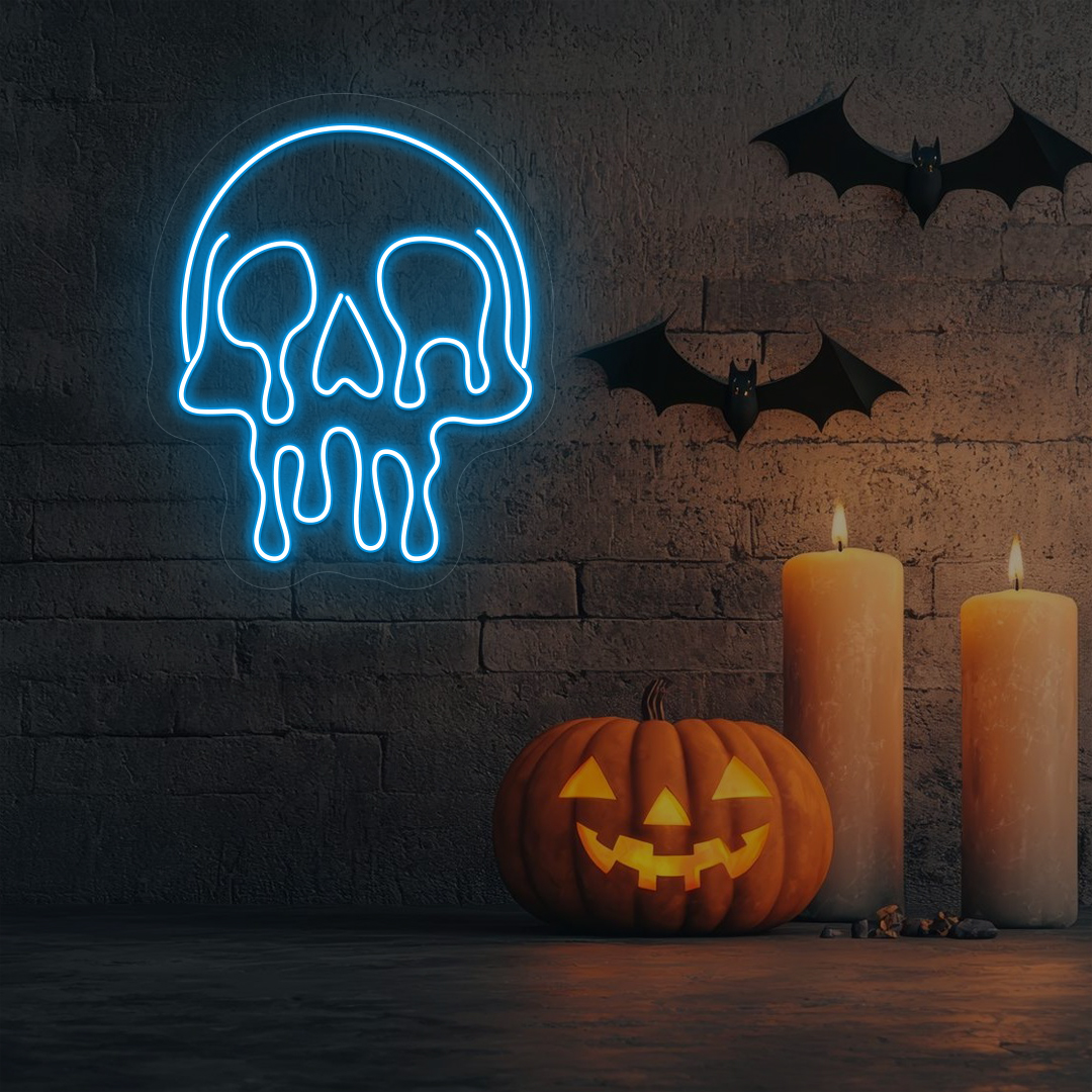 Dripping Skull Neon Sign - Image 4