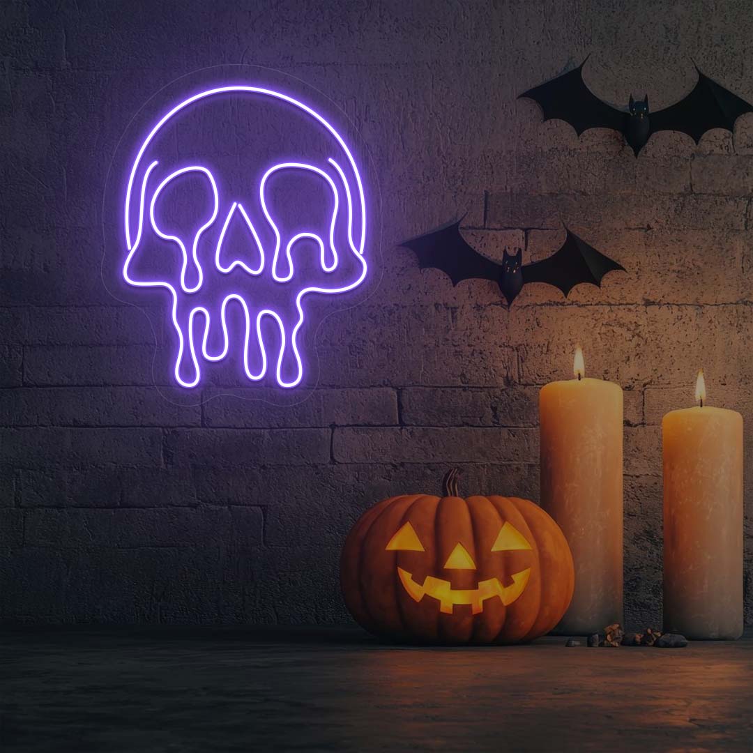 Dripping Skull Neon Sign - Image 8